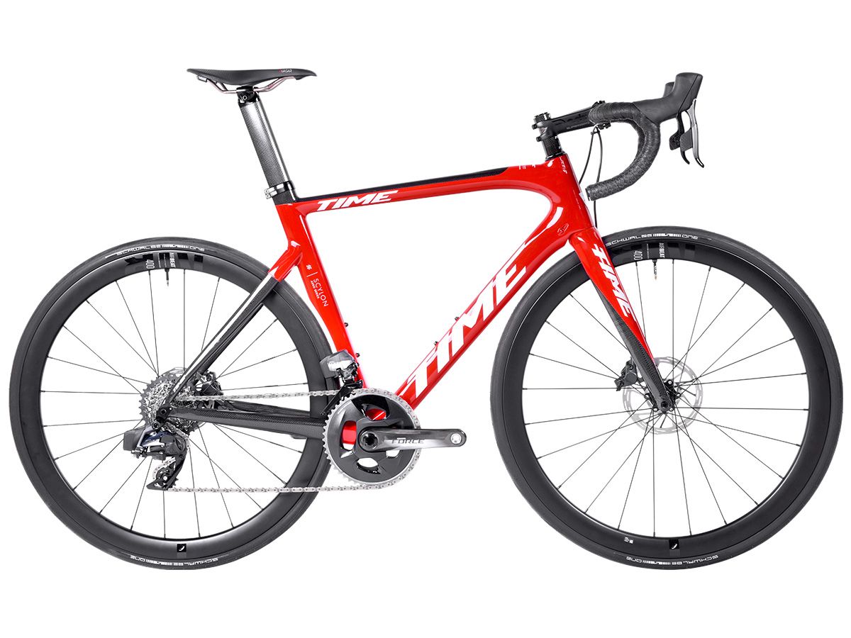 TIME Scylon 空力車 - Gloss Red/競速紅 - Sram Force etap AXS 2x12 XS