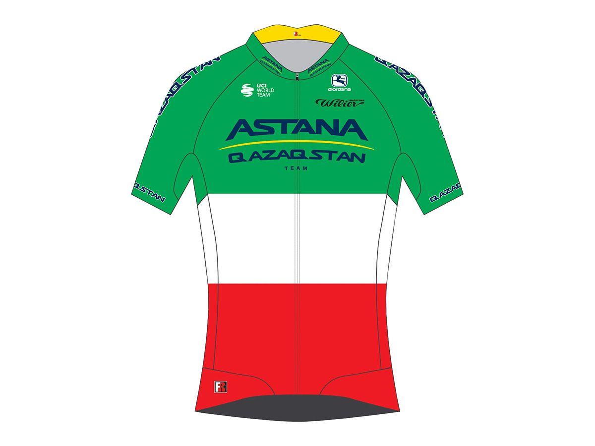 Giordana Astana Qazaqstan 2023 義大利國家冠軍 FR-C Pro 男款車衣 XL
