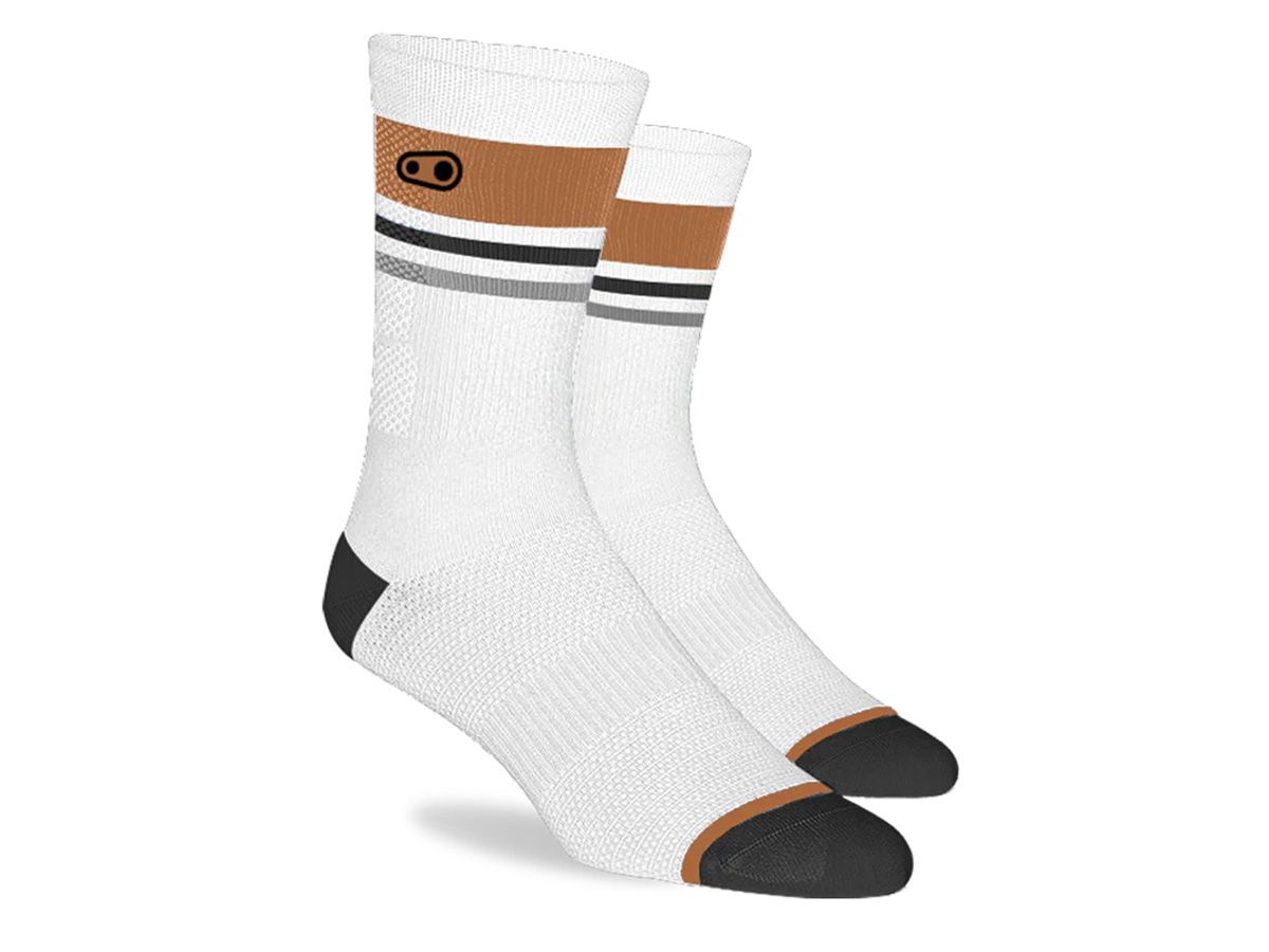 Crankbrothers ICON 越野車襪 白/咖啡色