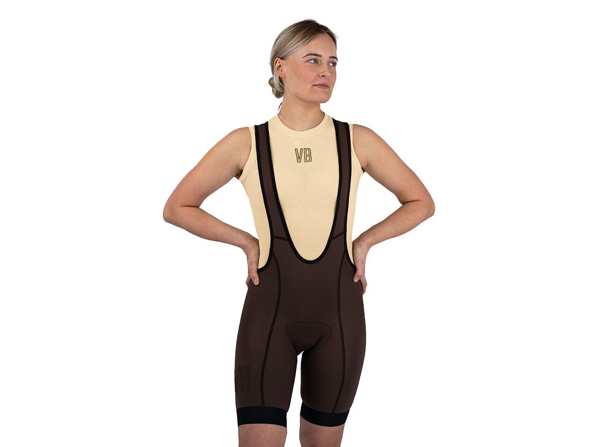 VB Jasper Women Bib Shorts 女款夏季吊帶車褲 深木棕