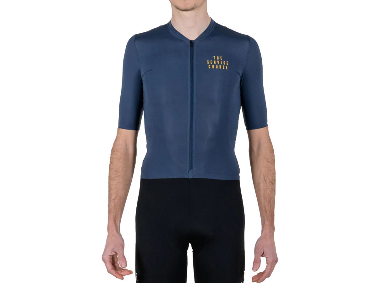 TSC 夏季短袖輕量男性車衣 / 夜藍 L