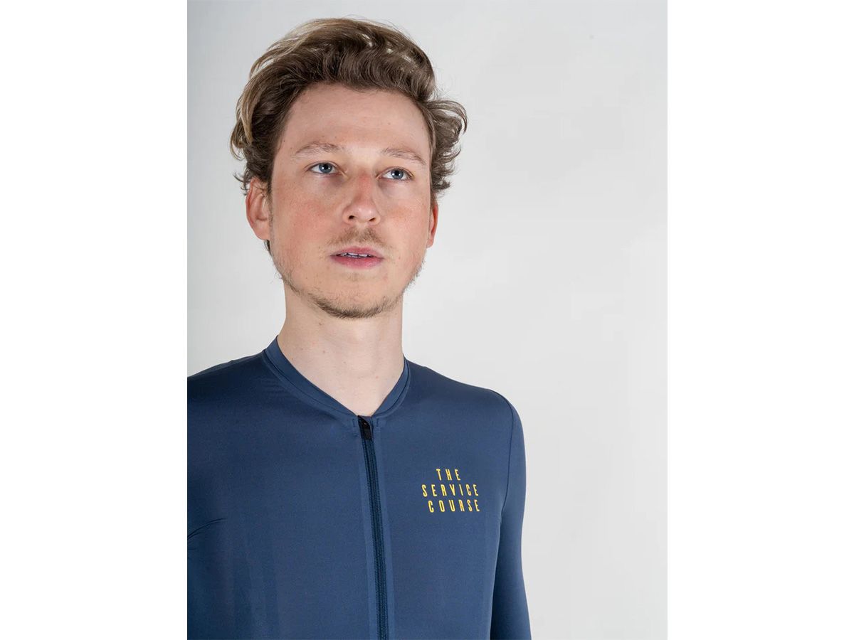 TSC 夏季短袖輕量男性車衣 / 夜藍 L