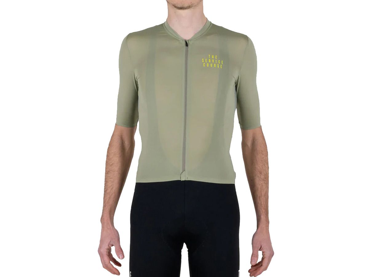 TSC 夏季短袖輕量男性車衣 / 橄欖綠 L
