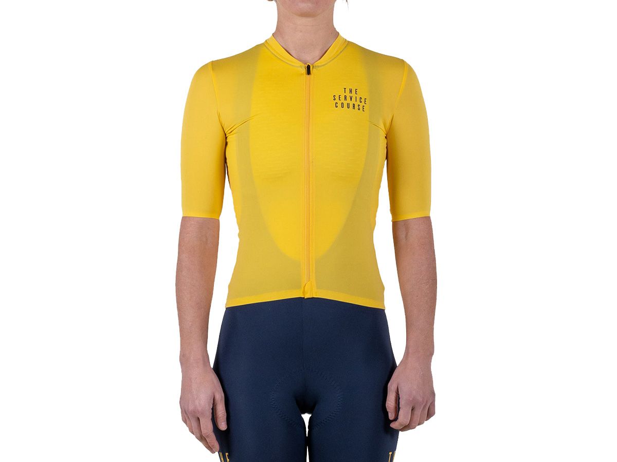 TSC 夏季短袖輕量女性車衣 / 亮黃 S