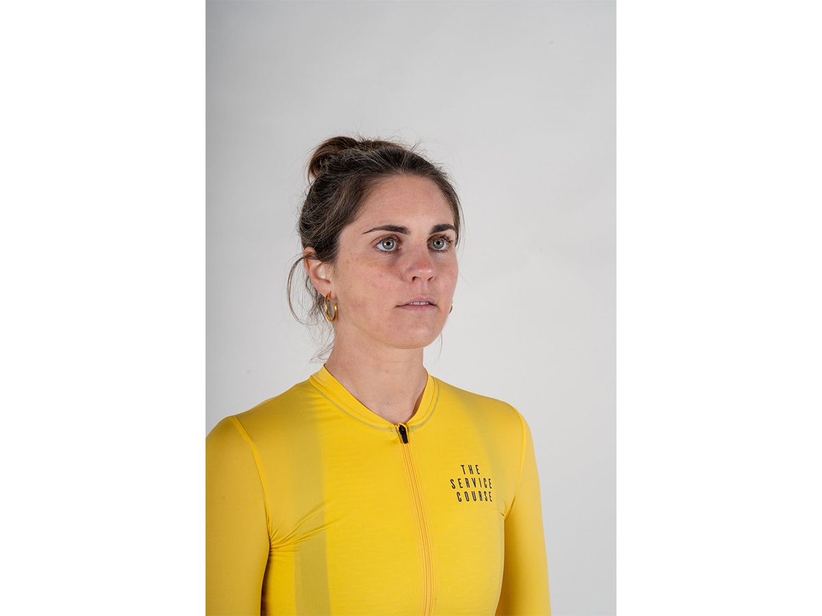  TSC 夏季短袖輕量女性車衣 / 亮黃 XS