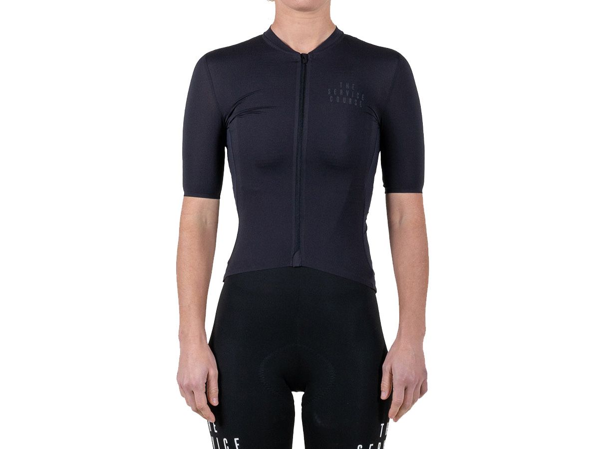  TSC 夏季短袖輕量女性車衣 / 太空黑 M