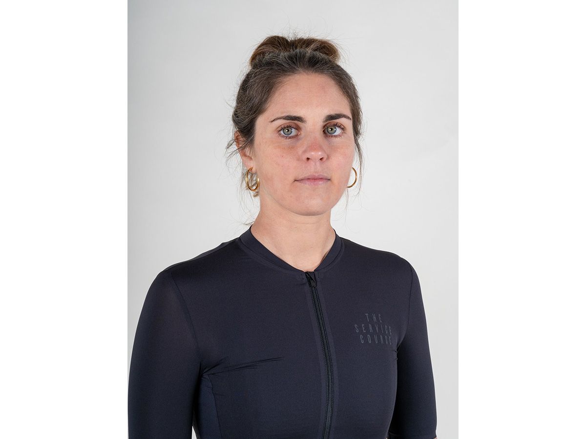  TSC 夏季短袖輕量女性車衣 / 太空黑 S