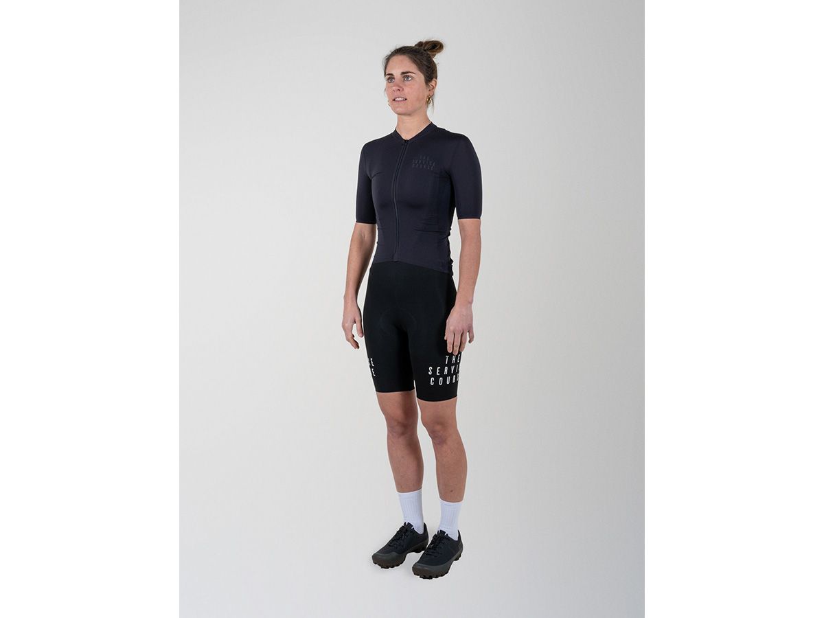  TSC 夏季短袖輕量女性車衣 / 太空黑 S