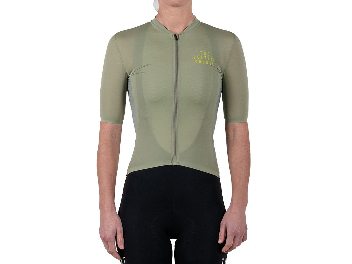  TSC 夏季短袖輕量女性車衣 / 橄欖綠 XS