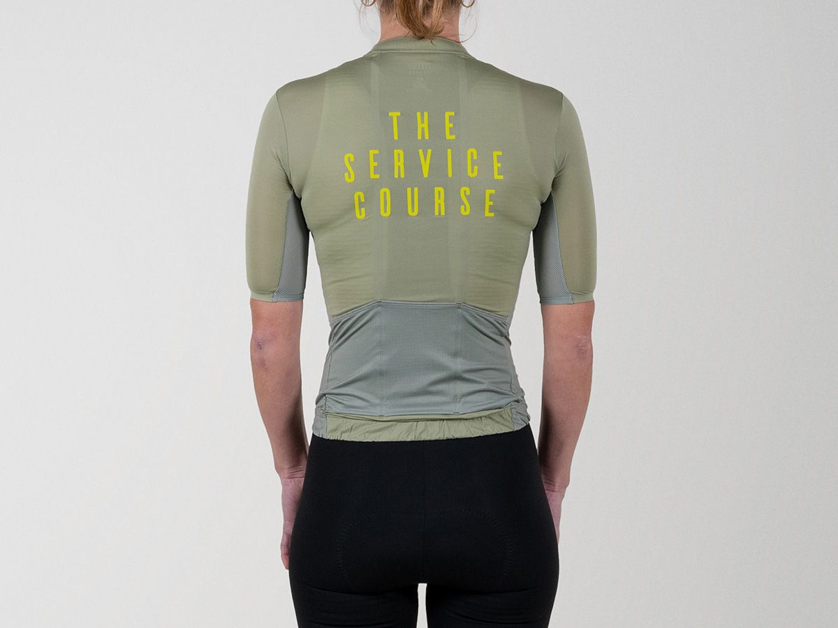  TSC 夏季短袖輕量女性車衣 / 橄欖綠 XS