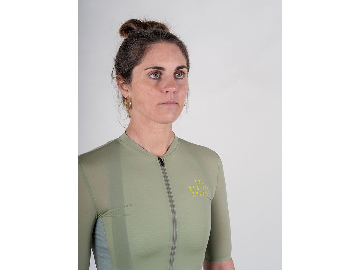  TSC 夏季短袖輕量女性車衣 / 橄欖綠 XS