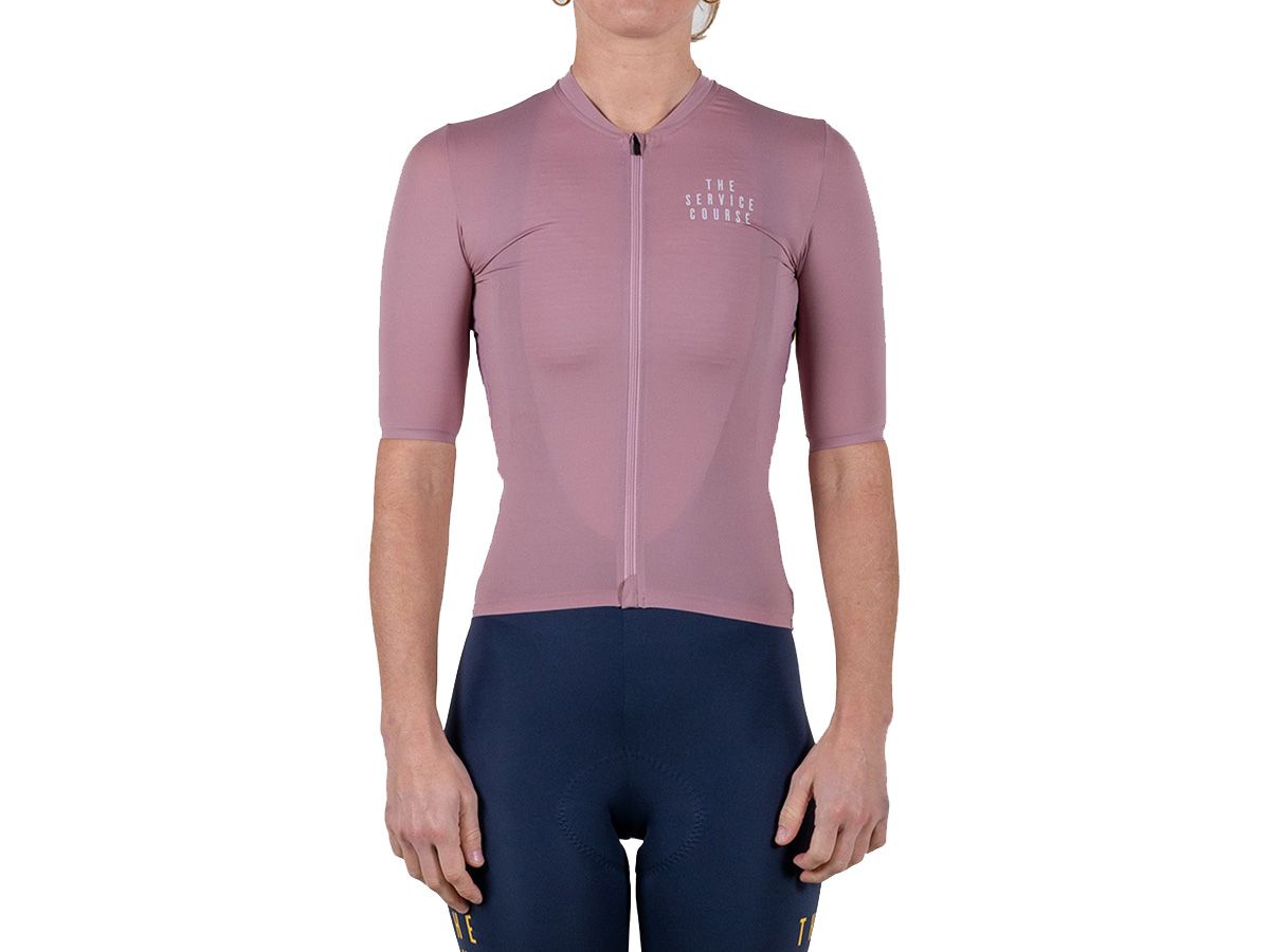  TSC 夏季短袖輕量女性車衣 / 粉紫 S