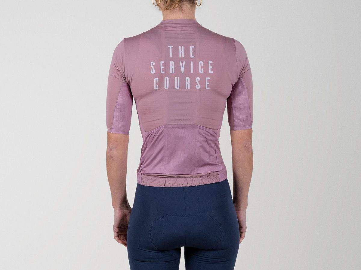  TSC 夏季短袖輕量女性車衣 / 粉紫 S