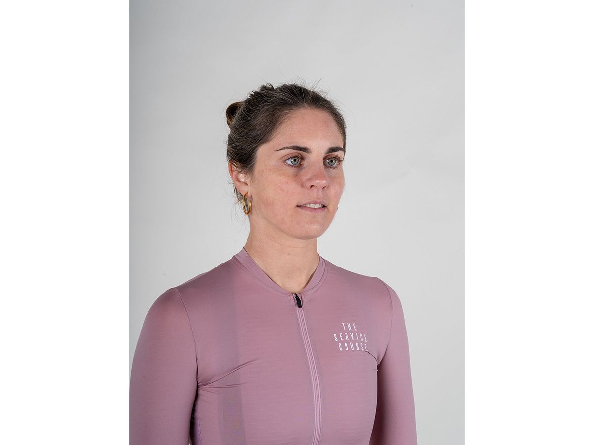  TSC 夏季短袖輕量女性車衣 / 粉紫 S