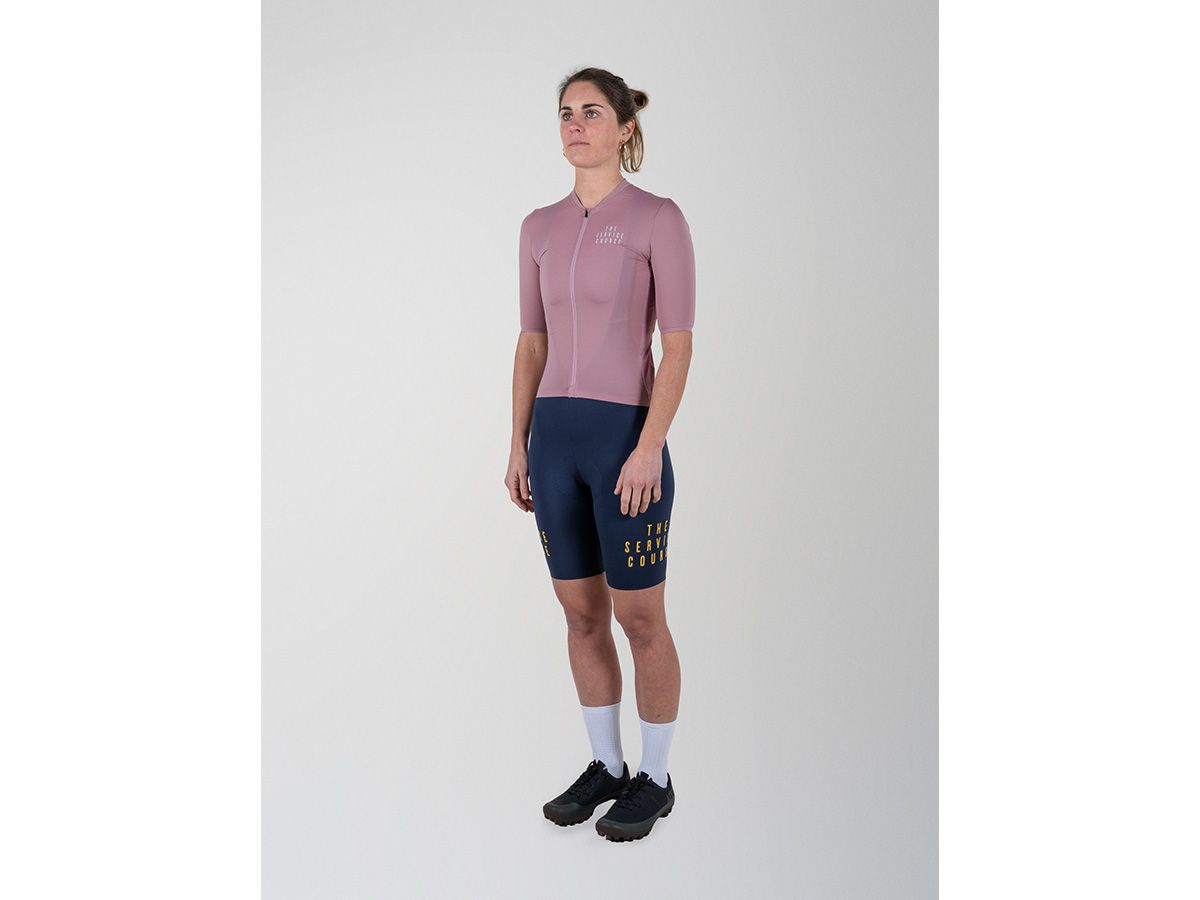  TSC 夏季短袖輕量女性車衣 / 粉紫 S