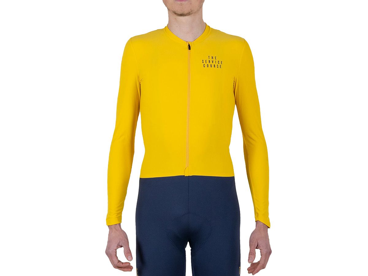 TSC 長袖訓練男性車衣 / 亮黃 M