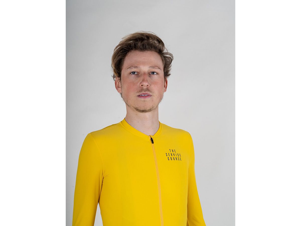 TSC 長袖訓練男性車衣 / 亮黃 M