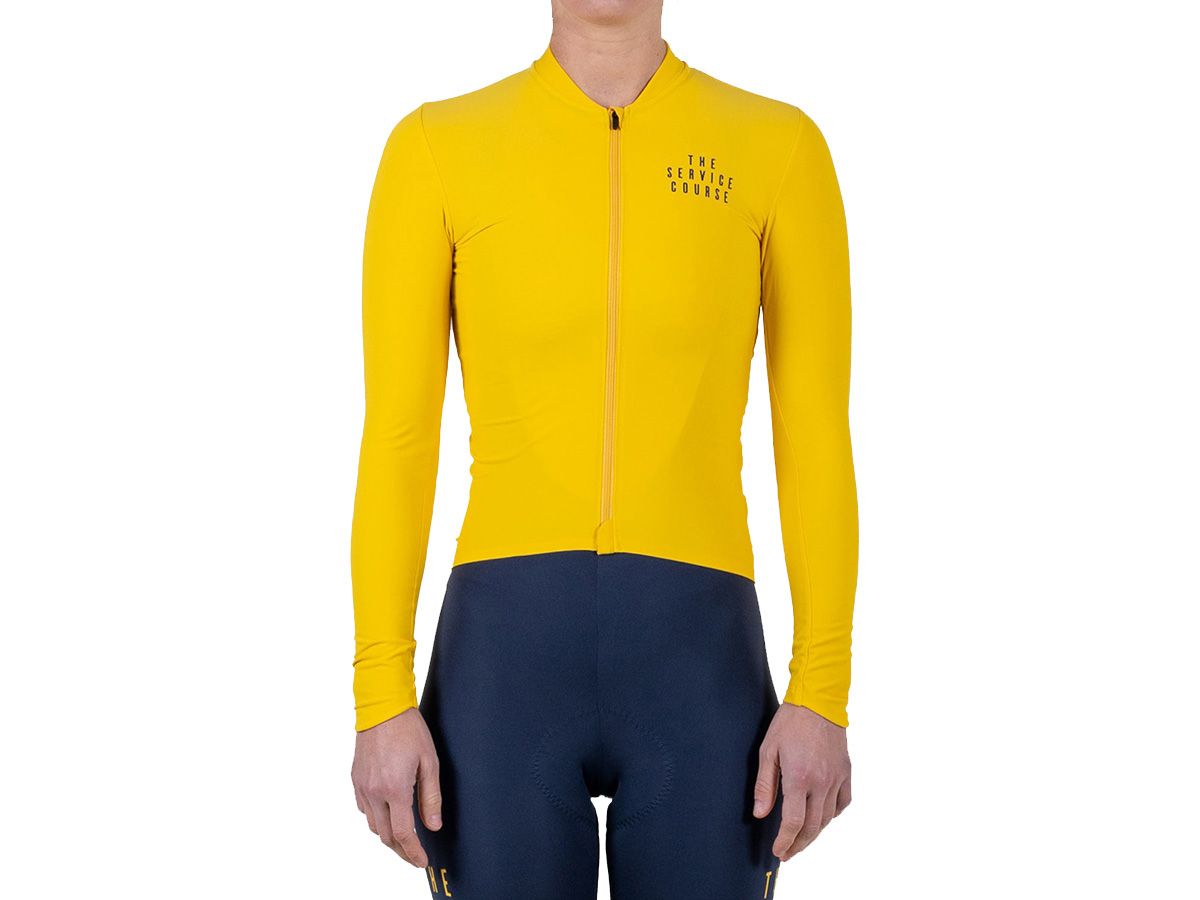 TSC 長袖訓練女性車衣 / 亮黃 XS