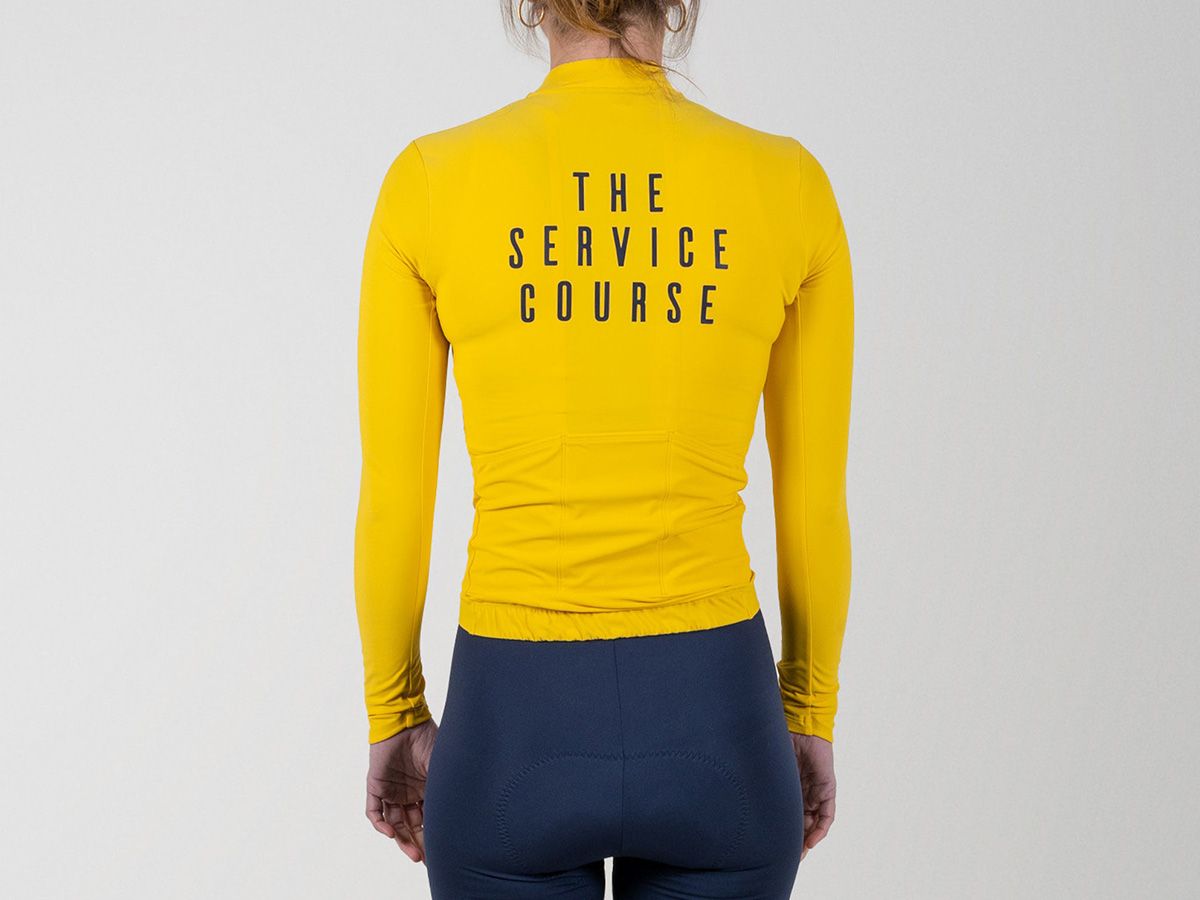 TSC 長袖訓練女性車衣 / 亮黃 XS