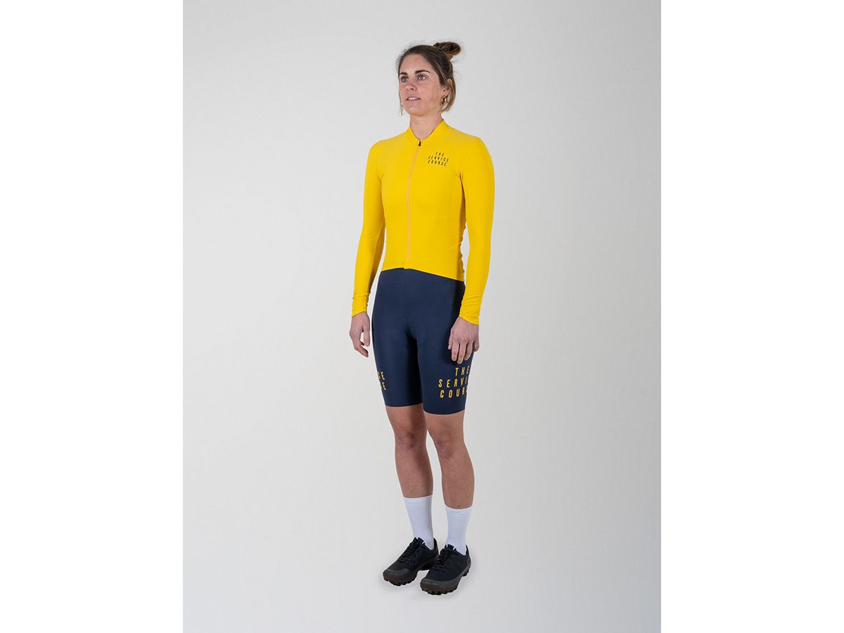 TSC 長袖訓練女性車衣 / 亮黃 M