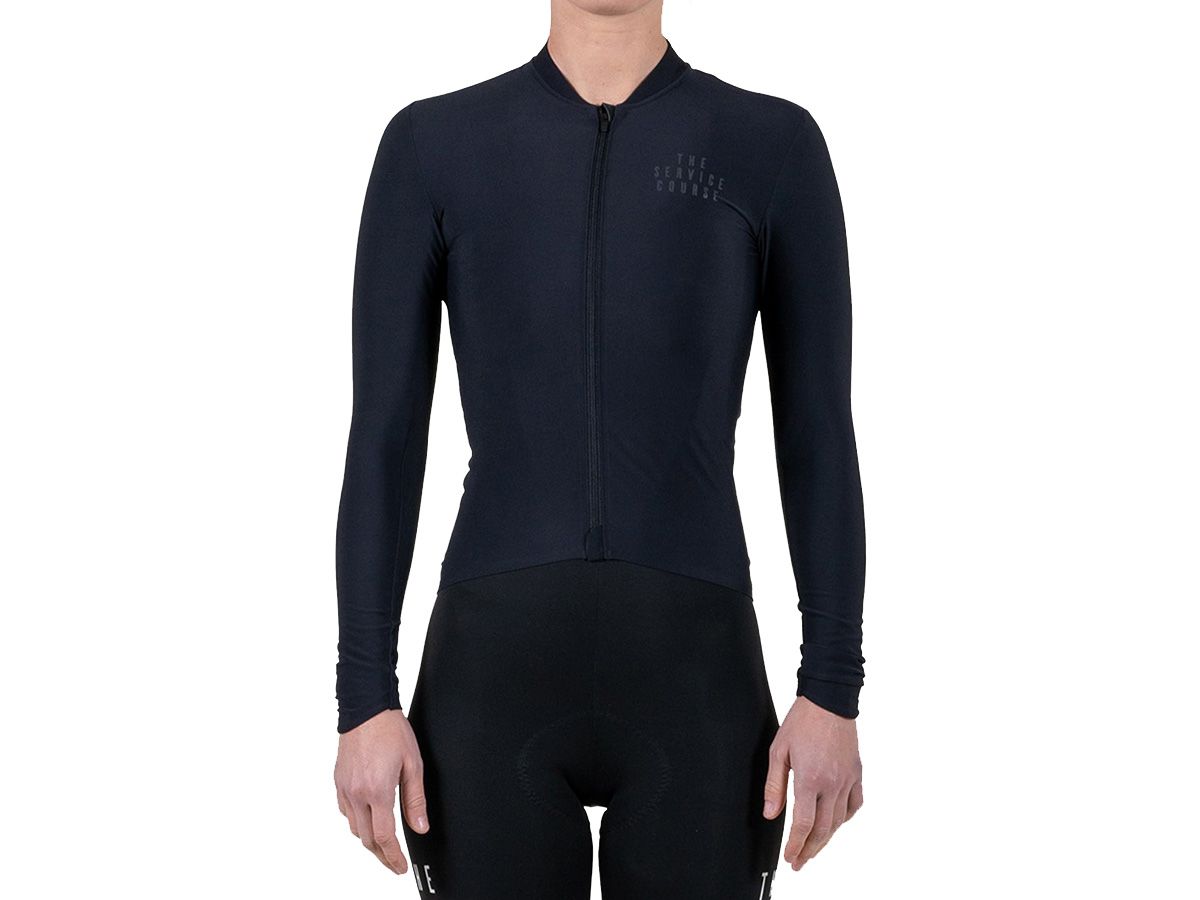 TSC 長袖訓練女性車衣 / 太空黑 S