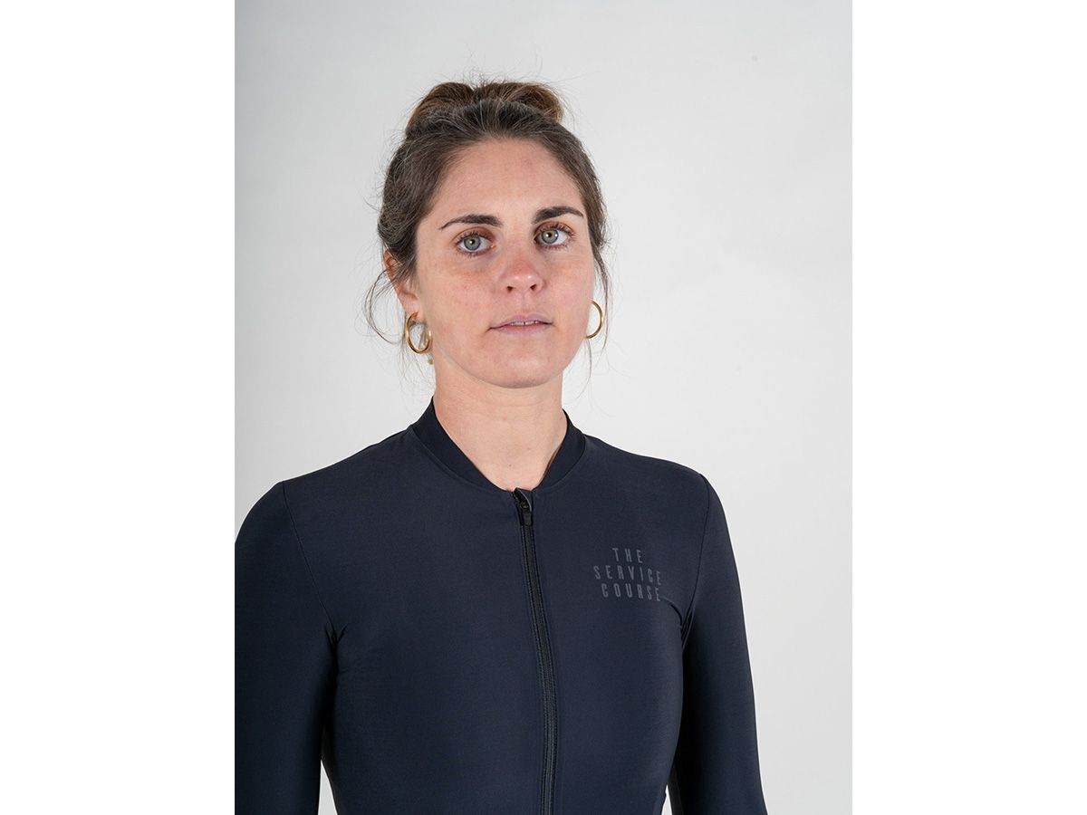 TSC 長袖訓練女性車衣 / 太空黑 M