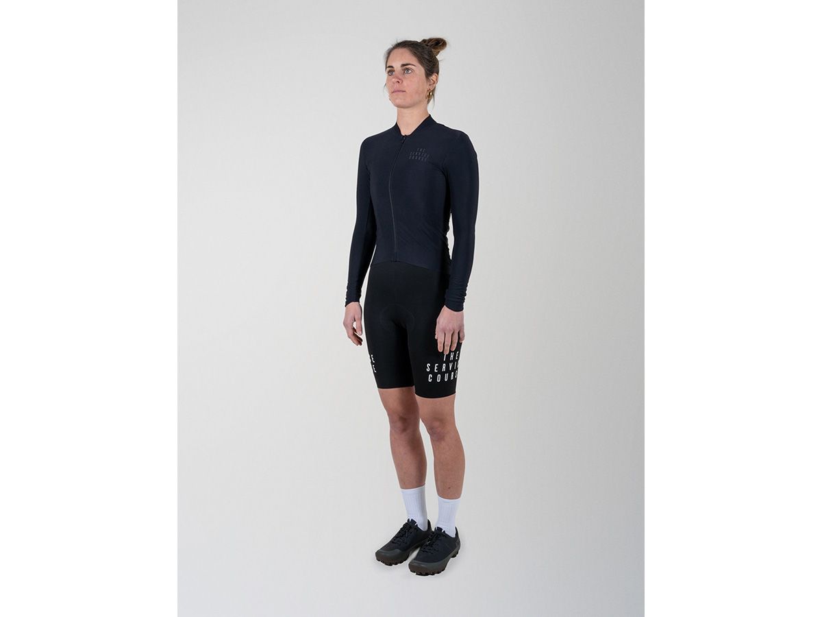 TSC 長袖訓練女性車衣 / 太空黑 M