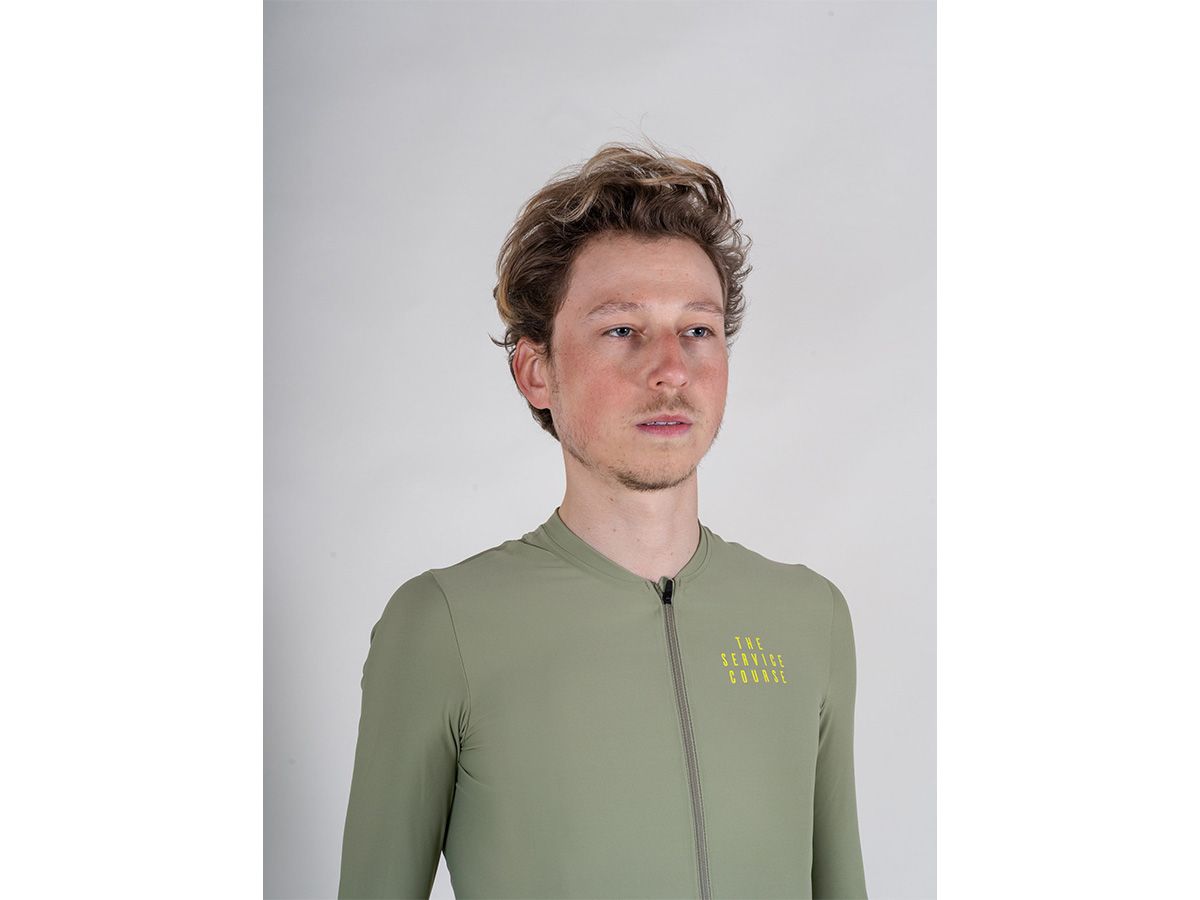 TSC 長袖訓練男性車衣 / 橄欖綠 S