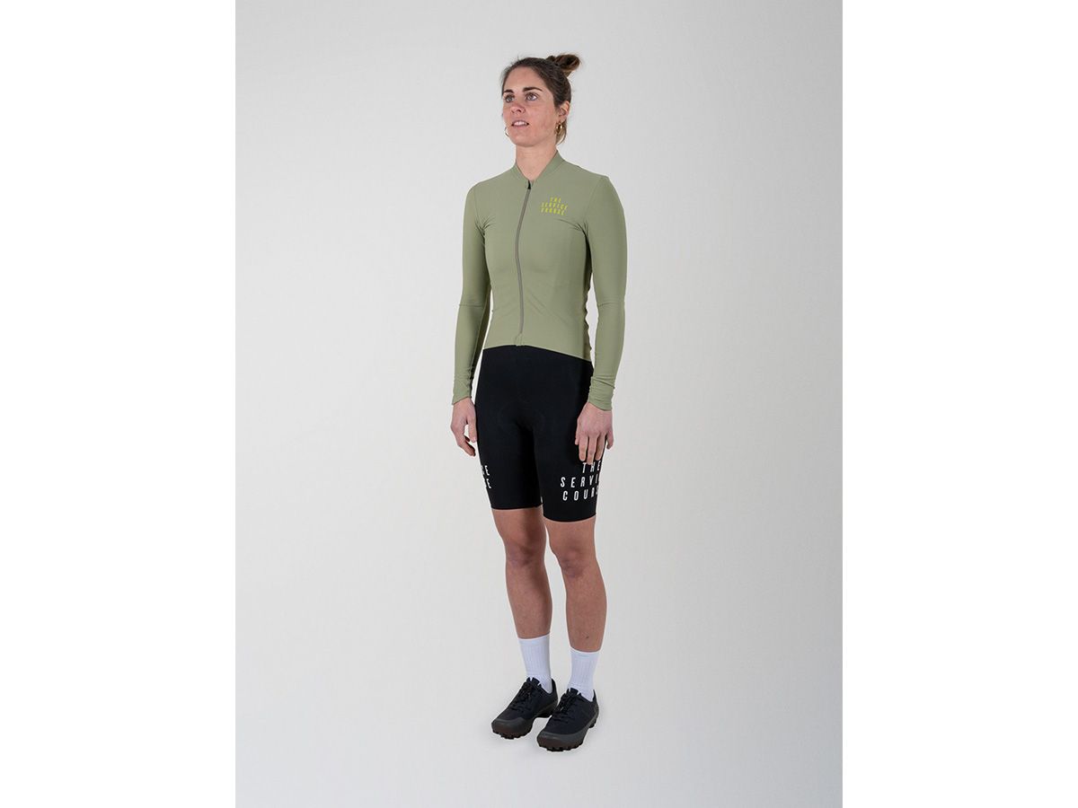 TSC 長袖訓練女性車衣 / 橄欖綠 L