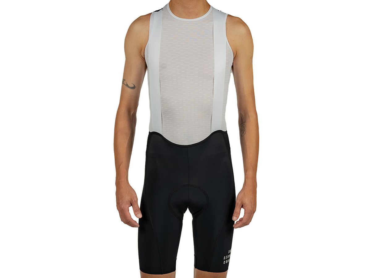 The Service Course Men's Logo Bib Shorts 男款連身車褲 - 黑色 XL