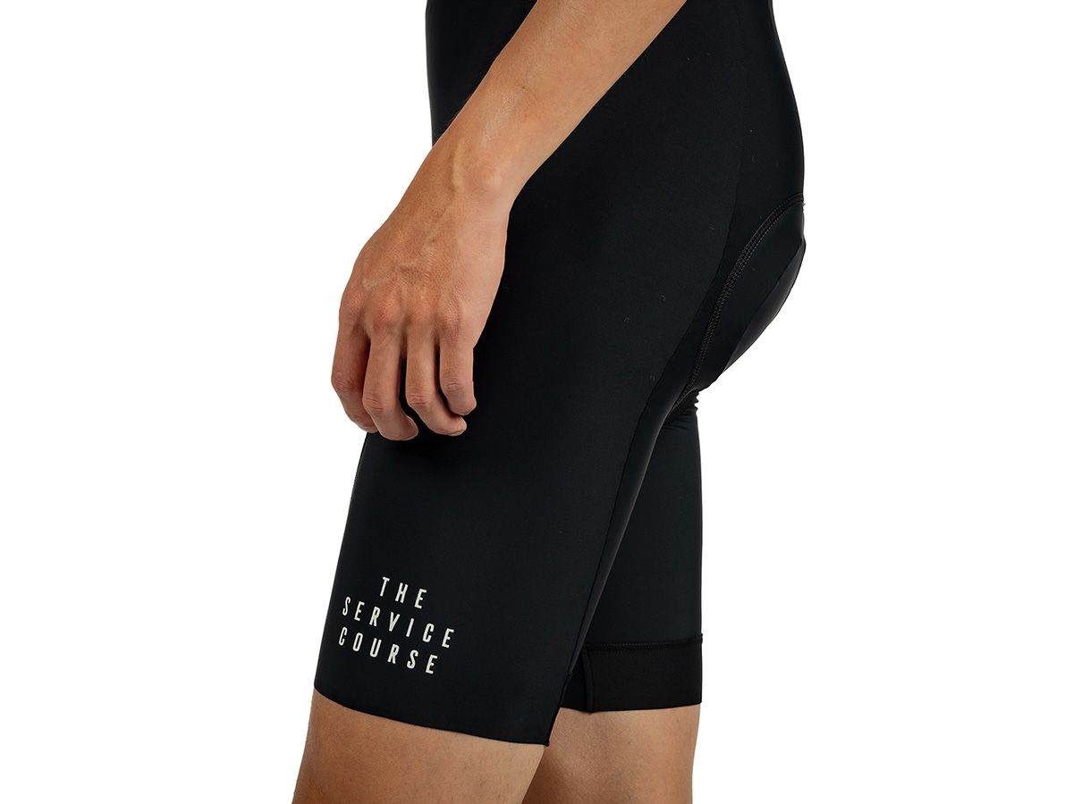 The Service Course Men's Logo Bib Shorts 男款連身車褲 - 黑色