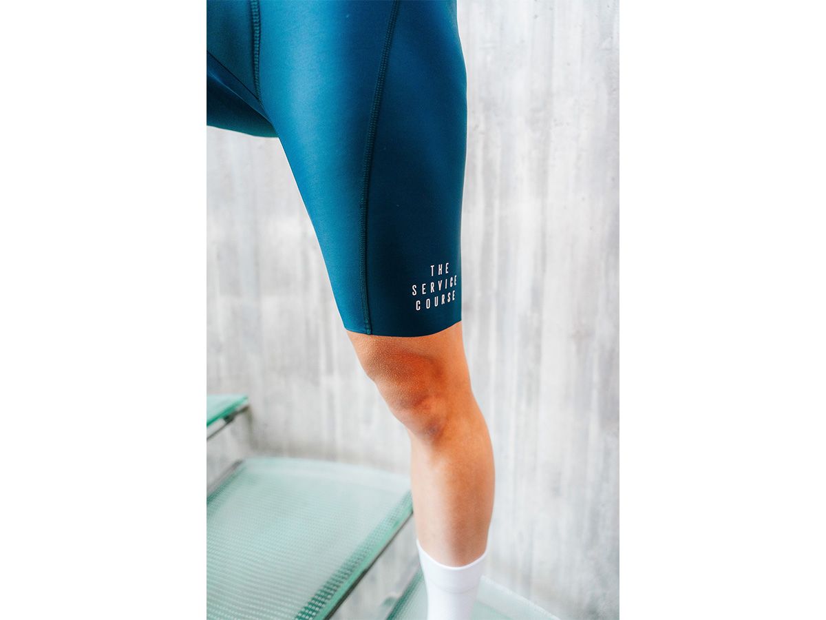 The Service Course Men's Logo Bib Shorts 男款連身車褲 - 海軍藍 M