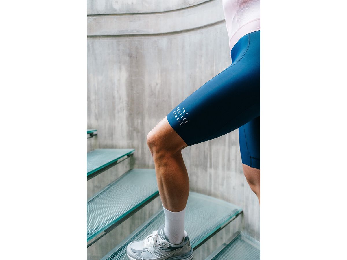 The Service Course Men's Logo Bib Shorts 男款連身車褲 - 海軍藍 S