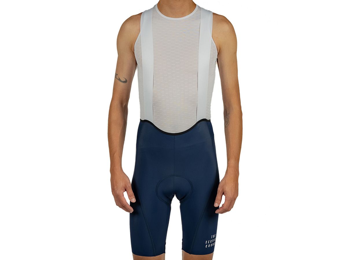 The Service Course Men's Logo Bib Shorts 男款連身車褲 - 海軍藍 M