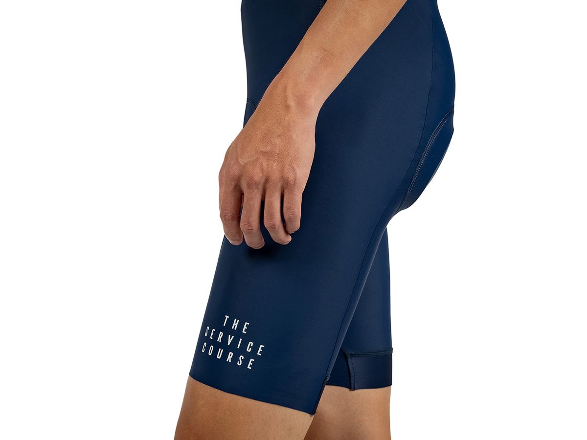 The Service Course Men's Logo Bib Shorts 男款連身車褲 - 海軍藍 M