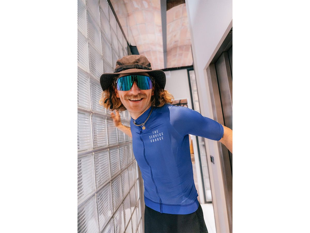 The Service Course Men's Logo Short Sleeve Jersey 男款短袖車衣 - 水藍 L