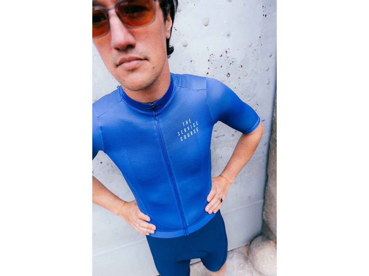 The Service Course Men's Logo Short Sleeve Jersey 男款短袖車衣 - 水藍 L