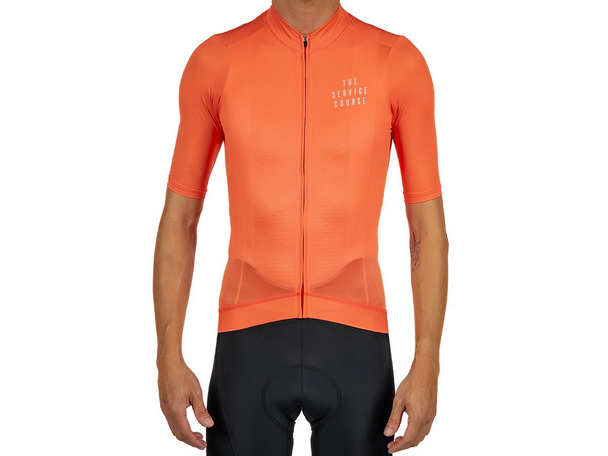 The Service Course Men's Logo Short Sleeve Jersey 男款短袖車衣 - 珊瑚紅 S