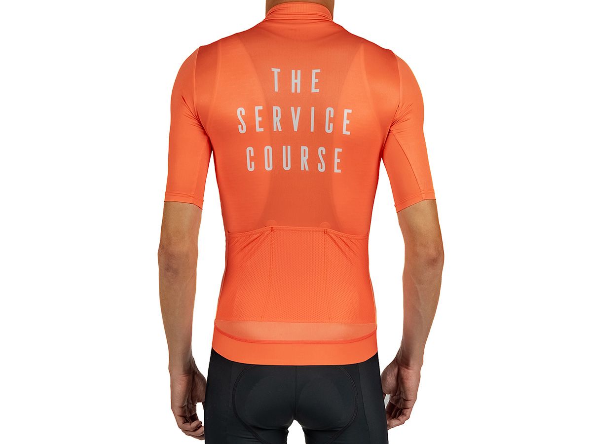 The Service Course Men's Logo Short Sleeve Jersey 男款短袖車衣 - 珊瑚紅 S