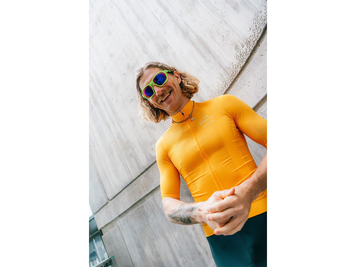 The Service Course Men's Logo Short Sleeve Jersey 男款短袖車衣 - 向日葵黃 XL