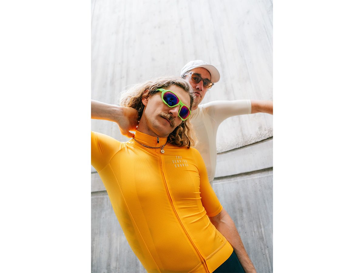 The Service Course Men's Logo Short Sleeve Jersey 男款短袖車衣 - 向日葵黃 L