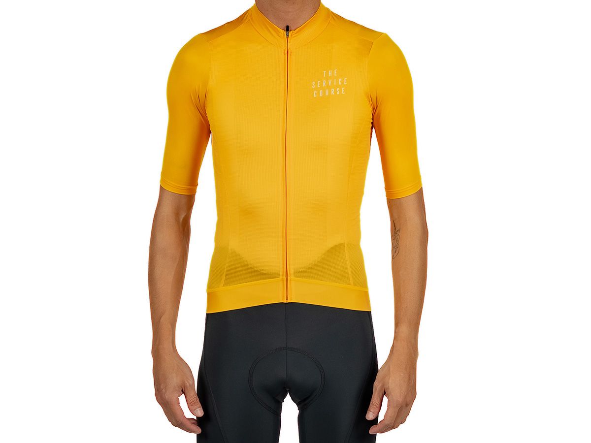 The Service Course Men's Logo Short Sleeve Jersey 男款短袖車衣 - 向日葵黃 L