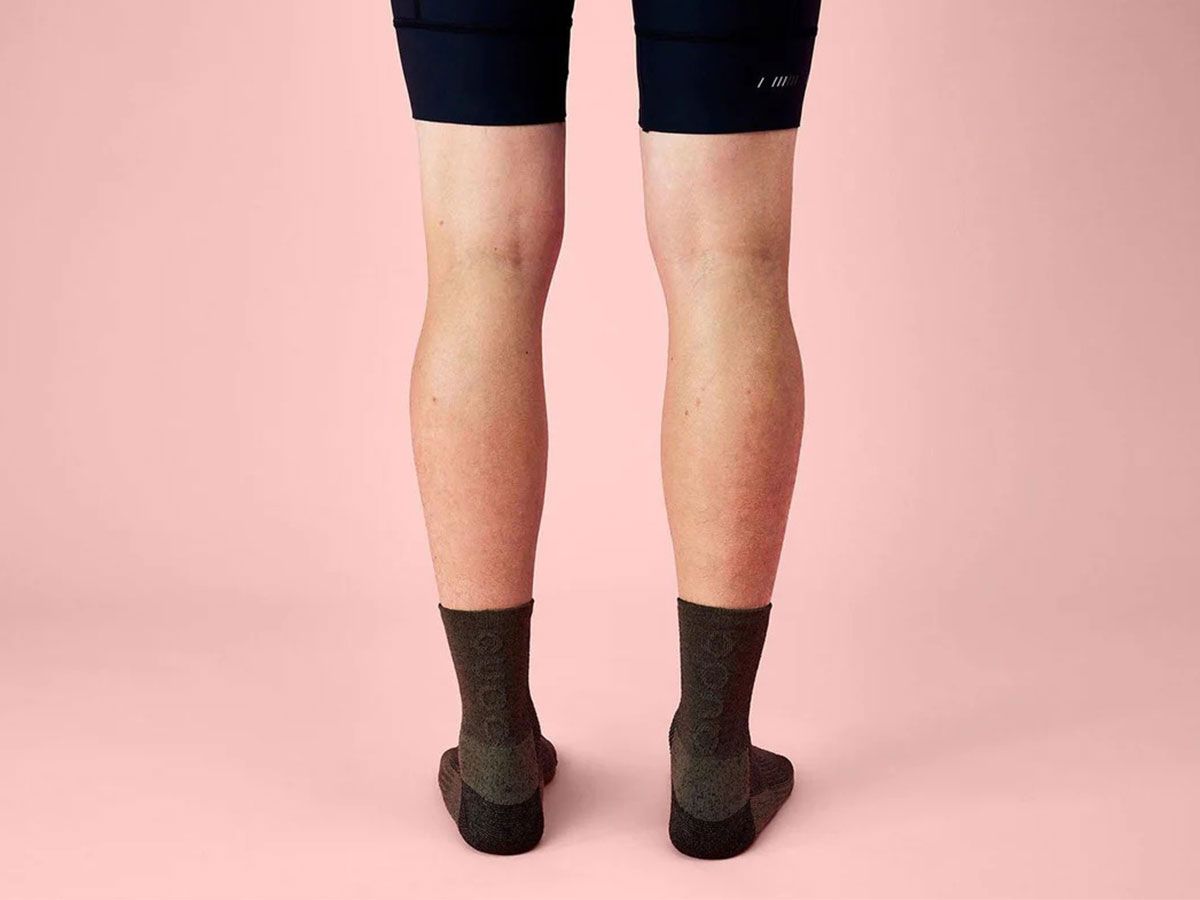 QUOC 美麗諾羊毛自行車襪 - 綠色 L