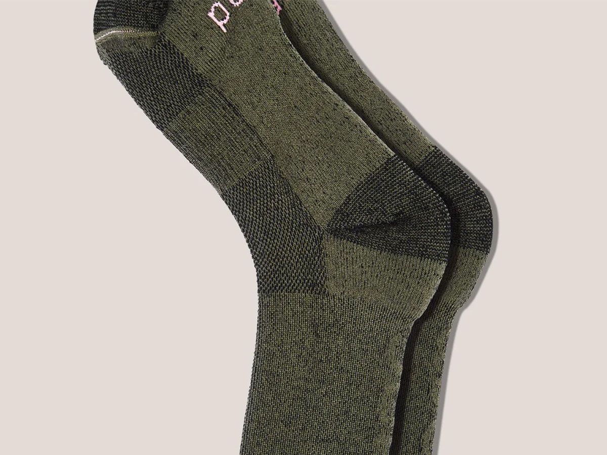 QUOC 美麗諾羊毛自行車襪 - 綠色 L