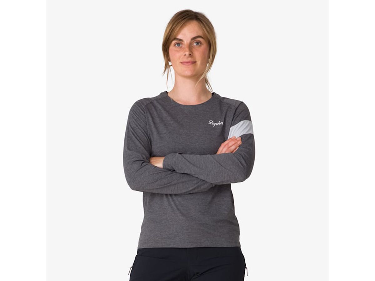 Rapha 女款 Trail 機能長袖T恤 灰色 XXS
