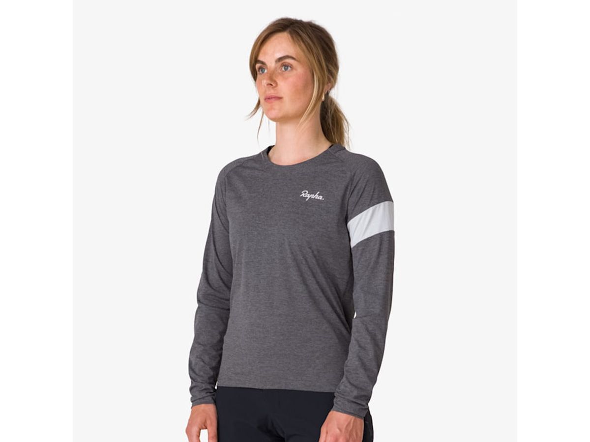 Rapha 女款 Trail 機能長袖T恤 灰色 M