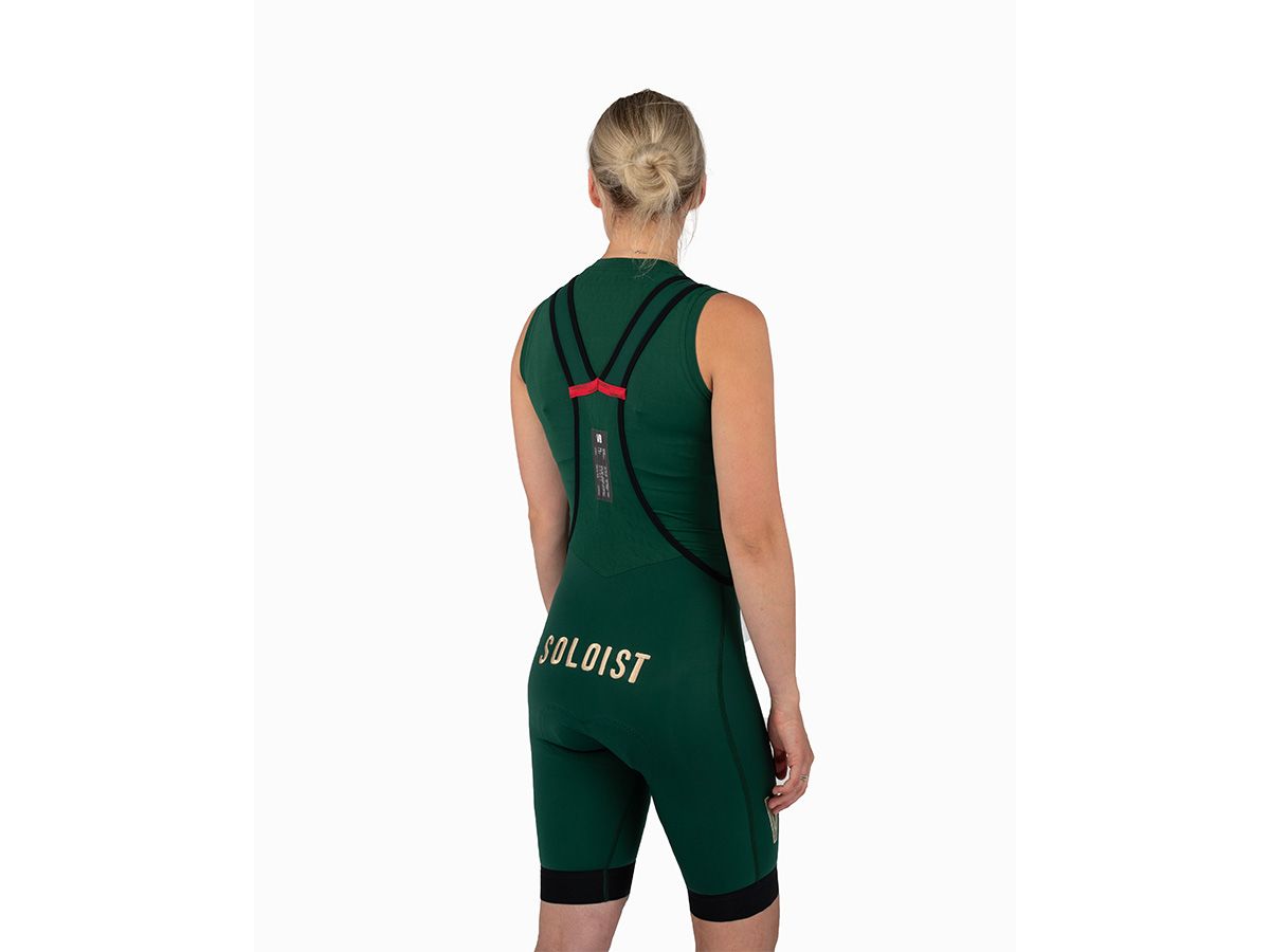 VB Soloist Women Bib Shorts 女款夏季吊帶車褲 競速綠