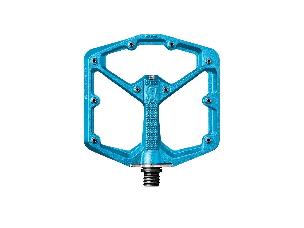 Crankbrothers STAMP 7 平板踏板 - 小 電鍍藍