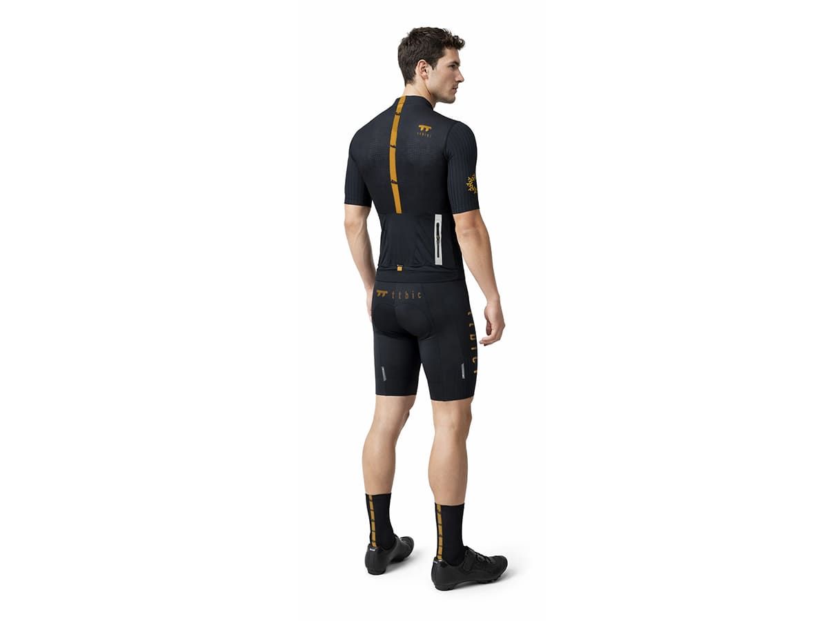a Line Men's Stay Gold Bib Shorts 男款車褲 / 黑金
