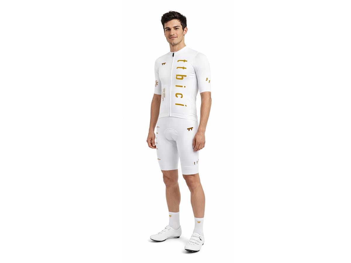 a Line Men's Stay Gold Bib Shorts 男款車褲 / 白金